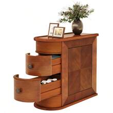 Tribesigns Solid Wood Side Table, Bedside Table With 2 Drawers, No Assembly Required, Vintage Slim Narrow Coffee Desk For Living Room Bedroom Couch Office, Brown Furniture - màu nâu - Xem 10