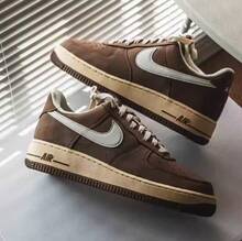 Nike 男鞋AF1空軍一號運動鞋休閒鞋板鞋 - 咖啡棕 - 查看 3