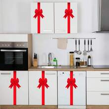 8/4/2pcs 2m Long New Year/Valentine's Day Bow Decor, Red Satin Ribbon, Suitable For New Year, Valentine's Day, Wedding Room Decoration, Holiday DIY Bow, Great For Bedroom, Window, Outdoor And Party Atmosphere Decoration - Multicolor - View 3
