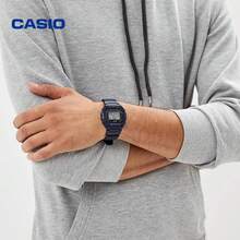 Casio 卡西欧蓝色方形手表，适合各种场合，从校园到派对，数字显示，轻巧树脂表壳设计 W-218H-2A - 均碼 - 查看 4