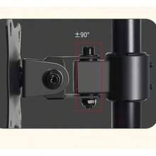 Soporte Escritorio Independiente para Monitor Computadora LCD Individual,Elevador para Pantalla 14 a 27 Pulgadas con,Altura Ajustable,Rotación,Sostiene una Pantalla Hasta 8Kg (Negro) - Negro - Ver 8