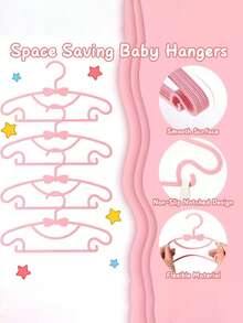 10pcs/20pcs/30pcs Children's Hangers, Lightweight Plastic Hangers With Anti-Slip Design, Suitable For Children's Shirts, Pants, Skirts And Coats. Flat And Space-Saving Structure, Suitable For Wardrobe Organization In Bedrooms, Laundry Rooms And Children's Rooms. Multi-Functional Dry And Wet Dual-Purpose Bow Hanger - A Great Gift For Home Storage - Multicolor - View 4