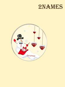 Custom Christmas Decorations With 1-8 Names, Personalized Christmas Tree Decorations, Customized Christmas Gifts, Customizable Text Christmas Ornaments, Diy Ornaments, Christmas, Garden, Acrylic, Ceramic, Wooden, Christmas Crafts, Snowman Pattern, Room Decor, Mom, Family