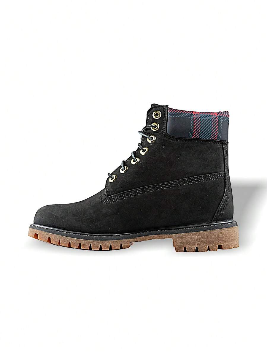 6 Inch Nubuck Men Boots Breathable Sweat Absorption Warmth Windproof Lightweight Solid Easy To Wash Decoration Versatile Outdoor Daily Black TB0A2FGA - Black - View 1