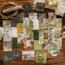 Scrapbooking Supplies Kit, Vintage Botanical Aesthetic Scrapbook Kit Bullet Junk Journal, Stationery, A6 Grid Notebook, Flower Journaling Supplies, Birthday Teen Women - Thuộc thực vật - Xem 5