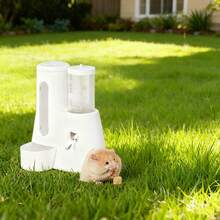 This Is A Compact Automatic Pet Water And Food Dispenser, Designed With A 2-In-1 Feature, Equipped With A Large Capacity Water Bottle And Food Bowl. Suitable For Small Pets Such As Hamsters And Squirrels. - Multicolor - View 4