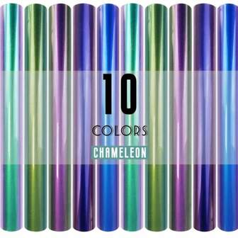 变色龙图案 25x30厘米/9.8x12英寸 变色龙热转印膜，适用于机器熨烫，可用于T恤、枕头等。