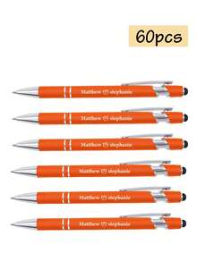 1-120pcs Custom Name Pens, Back To School Supplies For Kids, Personalized Business Engraver Pens Ballpoint, Customized Gel Pens, Customizable Teacher Pens, Stylus Pens For Touch Screens, Retractable Writing Ball Pen, Suitable For Birthday Gifts, Teacher's Day, Back To School Supplies, Daily School, Office, Ideas Gifts For Him/Her, Kids, Friends, Students, Workers, Coworkers, Customized Crafts, Vintage, Home & Living, Christmas Home Atmosphere, Souvenirs, Reusable, Adorable, High-Quality, Office Decor, Elegant Living - Multicolor - View 45