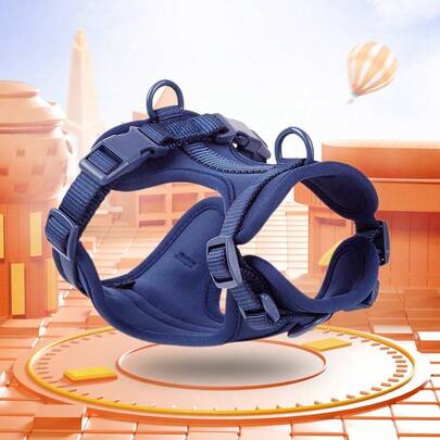 轻便狗背带：可调节、耐用的 360 度透气网眼宠物背心背带，配有柔软的衬垫，防拉狗背带，可调节软垫，狗背心，透气网垫，马卡龙色宠物狗牵引绳，狗项圈，牵引绳，背心式背带，适用于小型、中型、大型犬