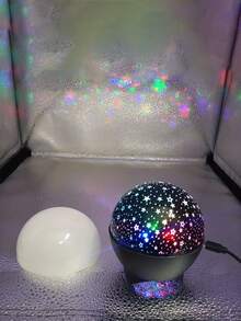 1个黑色星月投影灯，星月投影仪，星月夜灯，星空氛围灯，星月房间投影仪，星月卧室床头氛围灯，星月天花板投影仪，营造梦幻星空氛围，Type-C接口，USB供电可旋转星月投影仪 - 星空氣氛投影燈 - 查看 15