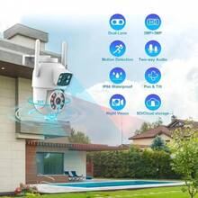 Câmera De Segurança a Prova de água Lente Dupla APP ICSEE IP66 Camera IP WiFi 360 Sensor Visão Noturna Externa - 3 Unidade ICSEE - Visão 4