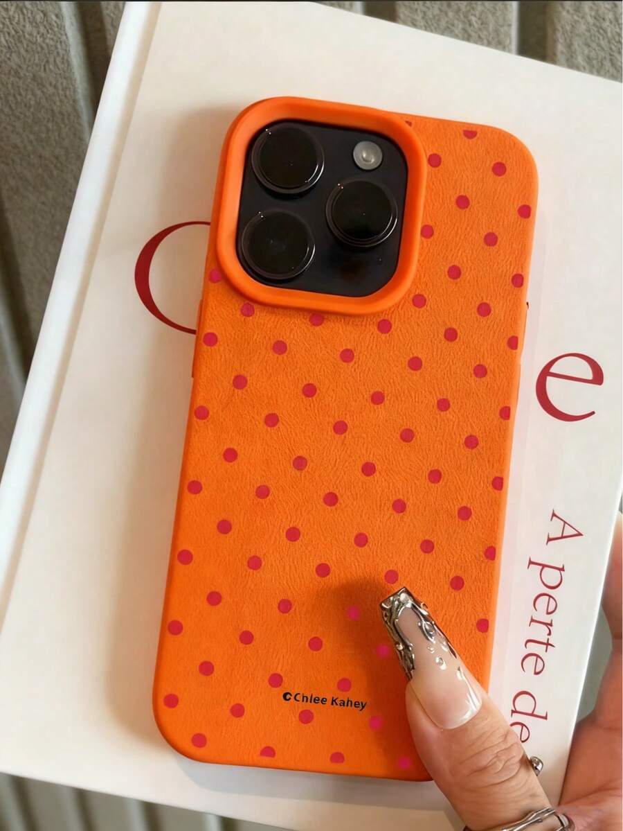 Funda de teléfono con diseño de lunares rojos de moda y creativa, diseñada para Apple 17, 16, 15, 14, 13, 12 Pro MAX, con bordes suaves, ideal como regalo para novio o novia