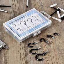 Ganchos de Techo para Colgar 6 Tamaños de Ganchos de Tornillo para Colgar Ganchos de Taza Revestidos de Vinilo Blanco Atornillables para Colgar Plantas Luces de Navidad Tazas Decoraciones - Blanco - Ver 7