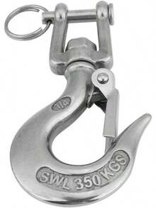 Gancho de ojo giratorio, gancho de  de cadena de elevación de horquilla de ojo giratorio de acero inoxidable 304 350 kg Límite de carga de trabajo(110mm) - 90 mm - Ver 1