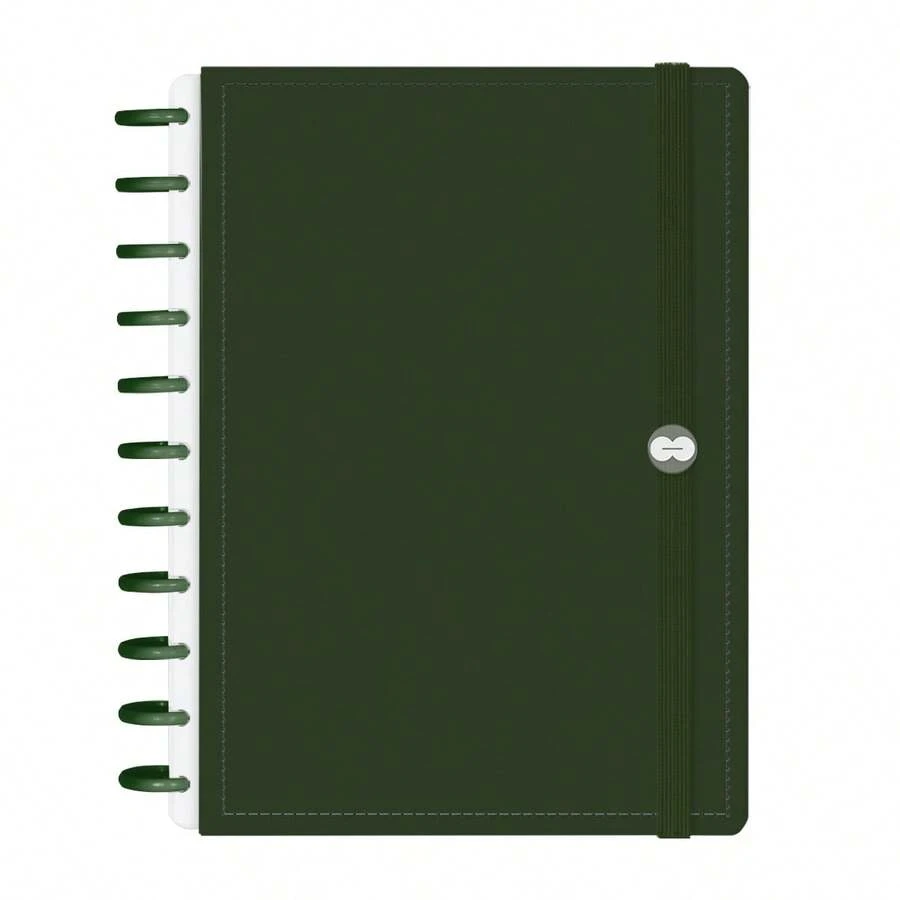 Disco Notebook + Iscool Hardcover 140 Sheets Smart Solid Colors - Army Green - View 1