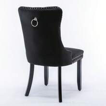Sillas de comedor - Negro + Terciopelo + Espuma - Ver 6