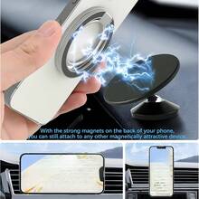 双面磁吸手机指环支架，兼容 17、16、15、14、13、12 Pro和Pro Max。这款磁吸手机支架可用于健身房、冰箱等场所，配备双面磁吸指环。 - 彩色 - 查看 6