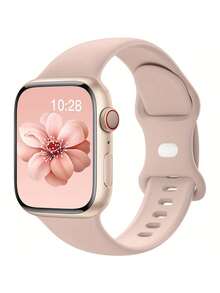 Compatible With Apple Watch Band Sport Silicone Strap Women's 40mm 38mm 41mm 44mm 45mm 46mm 42mm 49mm Women Men,Pink Soft Wristband Waterproof Replacement Sport Strap Compatible With Iwatch Series For Apple Watch Ultra SE/ 11/ 10/ 9/ 8 /7/ 6 /5 /4/ 3/ 2 1/,As A Gift For Students Returning To School - Pink - View 2