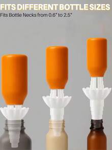 1件装通用瓶子清空套装 - 可重复使用的液体转移连接器，带无浪费漏斗适配器，适用于肥皂、洗发水、护发素、乳液等浴室用品，耐用塑料材质，浴室必备，现代厨房用品 - 彩色 - 查看 3