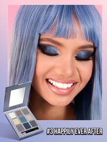 Tavolozza ombretti Fairy Tale di MISSLYN, combo di 9 ombretti con specchio e pennello, ombretti opachi, shimmer e glitter, alta pigmentazione, lunga tenuta, facile da sfumare, texture morbida, vegana, senza crudeltà - #3 Felicemente anche dopo - Visualizzare 3