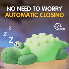 1pc Alligator Night Light, 7 Color Cute Night Light Lamp Mini Lamp, Dimmable Cute Night Light, Portable Lamp, Rechargeable Table Light, Decorative Light For Restaurants, Hotels - Multicolor - View 7