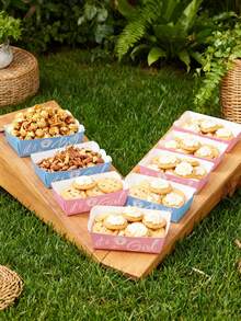 40 hộp bỏng ngô tiết lộ giới tính, hộp bỏng ngô hình thuyền, màu xanh và hồng cho tiệc tiết lộ giới tính, hộp đựng đồ tráng miệng trang trí tiệc chào đón em bé - Nhiều màu - Xem 7