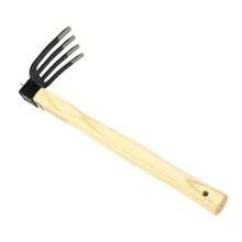 BORDSTRACT Hoe Fork Combo Many de Madera Garden Digger Rake Herramienta de jardinería para Aire AcondicionadoGarden Rakes