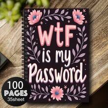 1本螺旋密码笔记本，用于记录互联网网站的详细登录信息，帮助您保持井然有序。 - 彩色 - 查看 7