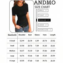 Camiseta bsica de manga corta acanalada con cuello redondo para mujer - Rosa/Rebel Fun. + XL - Ver 5