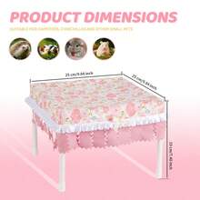 ITANDME 豚鼠躲藏处 豚鼠流苏躲藏处 易于清洁和移动 可拆卸顶篷 可机洗 小型动物躲藏处 - 彩色 - 查看 3