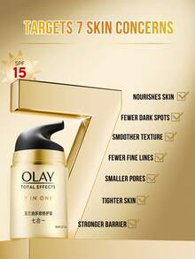 Olay TOTAL EFFECTS 7 In One Multi-Function Cream, Available With 14/50g, 7-In-1 Solution For Redness/Pores/Oiliness/Dullness, Lightweight Non-Greasy Texture, High-Purity Niacinamide + Vitamin For Instant Hydration & Brightening, Daily Care To Reveal Radiant, Smooth Skin & Fade Wrinkle, Essential Item For Daily Facial Skin Caring