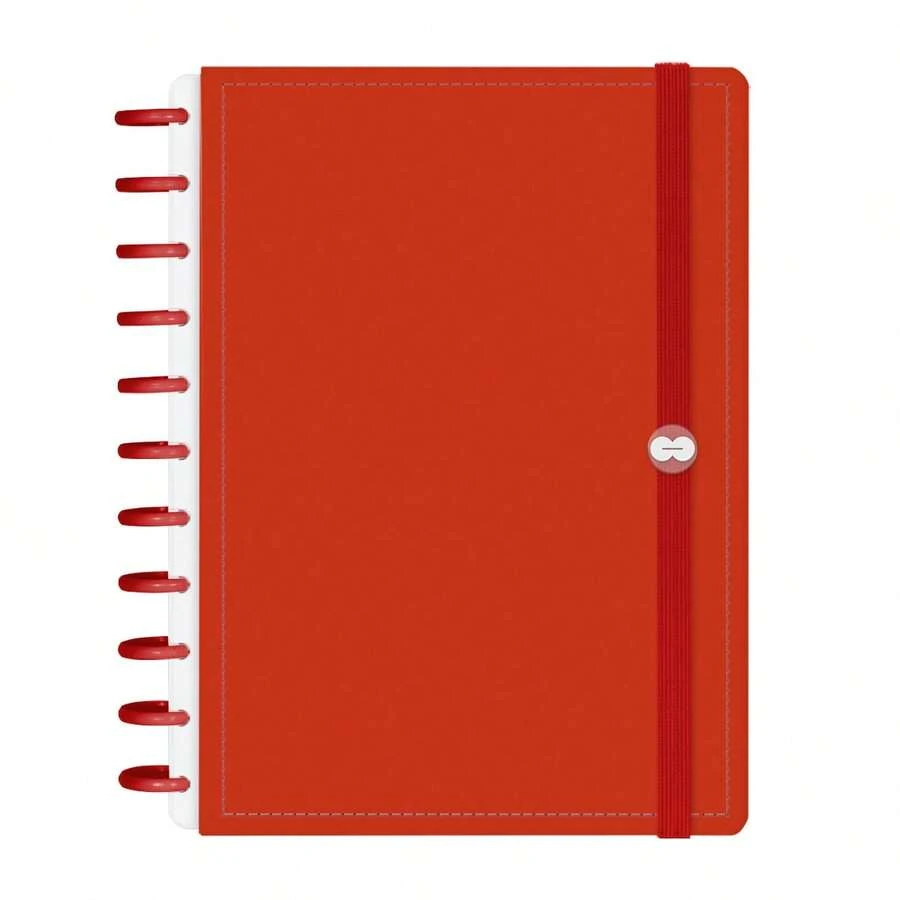 Disco Notebook + Iscool Hardcover 140 Sheets Smart Solid Colors - Red - View 1