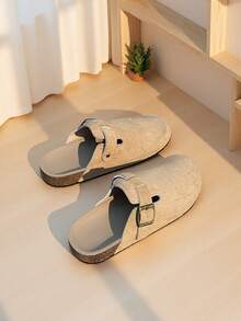 Women's Flat Slip-On Shoes, New Birkenstocks Style Mule Loafers, Adjustable Buckle Wooden Clogs, Cute & Personalized, Lightweight & Comfortable Summer Sandals, Suitable For Outdoor, Vacation & Walking, Fashion Mule Slip-On Shoes, Khaki Open Toe Sandals, Backless Slippers, Hollow Breathable Shoes, Fashionable Autumn/Winter Casual Slippers, Suitable For Outdoor, Vacation & Walking, Thanksgiving/Halloween Gift, Slip-On Shoes