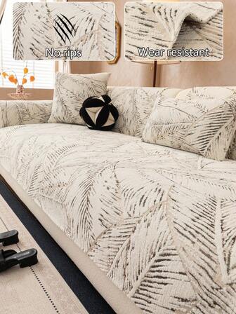 1pc All-Season Sofa Cushion Cover, Modern Minimalist Anti-Slip Sofa Seat Pad, Dust-Proof & Washable Sofa Slipcover, Soft & Fade-Resistant Bedroom Decor, Pet-Friendly Protector Fits L-Shaped Sofa & 1-4 Seat Sofas