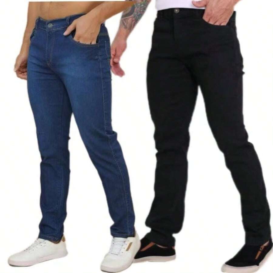 Kit Of 2 Jeans - Variety - Promotion - Men's - Immediate Shipping - Basic - Original - Premium Quality - Black - View 1