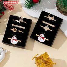 4pcs Nice Jewelry For Smart Watch Apple Snowman And Christmas Tree With Pearl Reindeer Snow Flake Nail And Ring Loop Jewelry With I Watch Band 40mm 41mm 42mm 38mm 44mm 45mm 46mm 49mm, Soft Silicone Sport Bands With Decorative Compatible With Smart I Watch Charms For Series 10 9 8 7 6 5 4 3 2 1 SE For Women