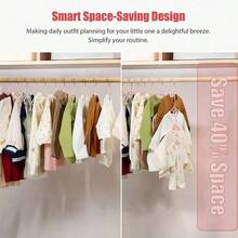 Children's Clothes Hangers, Multi-Functional Plastic Non-Slip Baby Hangers, Stackable, Wet & Dry Use, Heavy Duty, Suitable For Laundry, Storage, Hotels And Home Organization - Multicolor - View 5