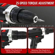 21V Lithium-Ion Rechargeable Drill Driver - Electric Tool Set For Home And DIY Projects - Handheld Screwdriver With LED Light And Variable Speed Control - Xem 6