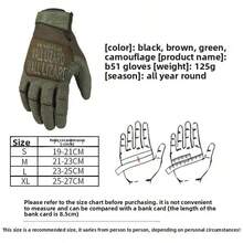Tactical Gloves For Men Touchscreen Airsoft Paintball Motorcycle Hunting Gloves - xanh quân đội - Xem 10