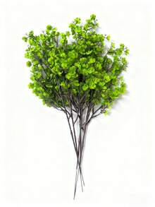 MEHELANY 4 قطع من الزهور الاصطناعية الخضراء، زهور بلاستيكية مقلدة لزهور الجبسوفيلا، مناسبة للترتيبات الزهرية في المنزل والزفاف وترتيب المطبخ والمناسبات كالاستقبال والعيد والحفلات والمناضد والرفوف والغرف والحمامات والأعراس والأكاليل