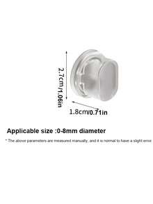 5个装电线夹整理器，无需胶水即可固定电线，适用于桌面和家庭的电线管理夹 - 無色 - 查看 2