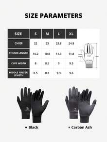 CAMEL CROWN قفازات رياضية مقاومة للرياح مبطنة بالقطيفة دافئة، قفازات ركوب الدراجات مانعة للانزلاق وماصة للصدمات - حبر أسود - مشاهدة 10