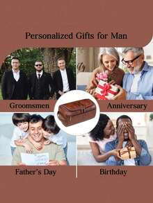 Customized Men's Wallet And Toiletry Bag Travel Set - Personalized Toiletry Bag, Suitable For Anniversary, Groomsmen Or His Gift, Men's Travel Bag, Men's Travel Bag, Groomsmen Gift, Men's Toiletry Bag, Men's Toiletry Bag - Multicolor - View 2