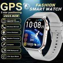 GUHUAVMI 2026新款通用GPS智能手表系列10，男女通用，内置高精度GPS定位，2.01英寸全触控屏幕，支持蓝牙通话、语音助手、提醒功能，时尚可穿戴设计，178+运动模式，指南针，健身追踪器，活动追踪器，GPS运动追踪，IP68级防水，户外运动智能手表，兼容安卓和iOS系统，是馈赠亲朋好友的理想之选。