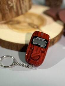 New Faux Wood Grain Texture Keychain Counter With LED Display/100-Count Alarm/Electronic Counter - Multicolor - View 6