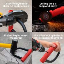 ROCKBROS 1pc U-Shaped Bicycle Lock Steel Cable U-Lock High-Strength Anti-Theft Bicycle Lock U-Lock With 4-Foot Steel Cable Bicycle - Multicolor - View 4