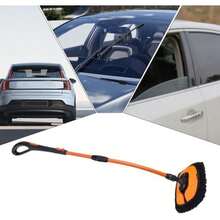 Genérico Car Wash Mop, Car Cleaning Mop, Aluminum Alloy, Chenille Long Handle No Scratch Extendable Duster for Automotive, Truck, Vehicle Dirt Dust Detailing, Auto Washing Tool, 27x15cm(default) - Multicolor - Ver 6