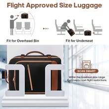 40L Travel Backpack For Women, Carry On Bag Flight Approved, Waterproof Backpack With 3 Packing Cubes, Weekender Personal Item Bags For Airplane Travel Essentials, TSA Approved - nâu đen - Xem 7