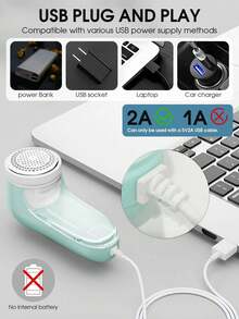 آلة حلاقة الأقمشة الكهربائية للملابس والسترات ، مزودة بشفرة استانلس ستيل قابلة للتبديل وكابل طاقة ، مثالية لإزالة الكتل والكرة والروؤس السوداء (1قطعة لونها أخضر) - أخضر - مشاهدة 7