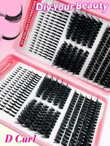 Asiteo 3 IN 1 Lash Clusters Eyelash Book 540/1080 PCS 80D Long 8-16mm Lash Spikes Eyelash Clusters Volume Individual Lashes DIY Spiky Lash Extension Manga Cluster Eyelash Extensions Mink Strips Lashes Thick Lash Clusters, Eyelash Clusters, Individual Eyelashes, Christmas Stocking Stuffers,Christmas Gifts - Black - View 6